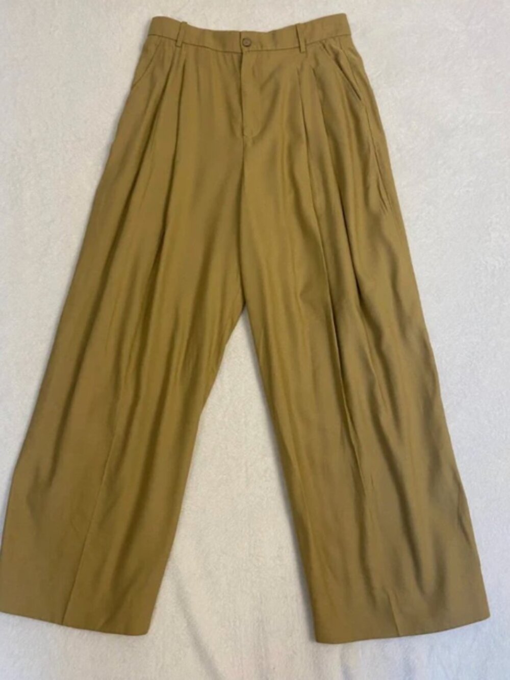 Banana Republic Beige Dress Pants Trouser Wide Leg Size 10 Office Business Work